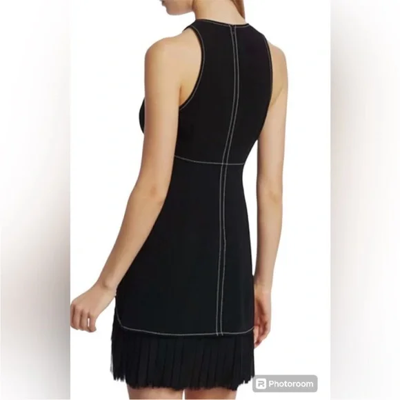 Cinq à Sept Cathy Sleeveless Crepe Minidress with Pleating - Sz 2 - Picture 2 of 6